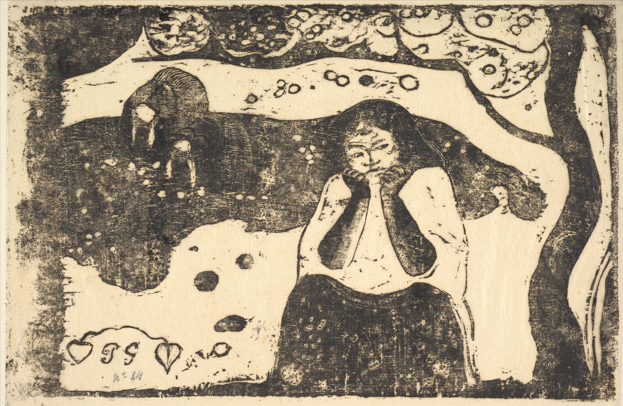 人间苦难，1898-99。 作者 保罗·高更