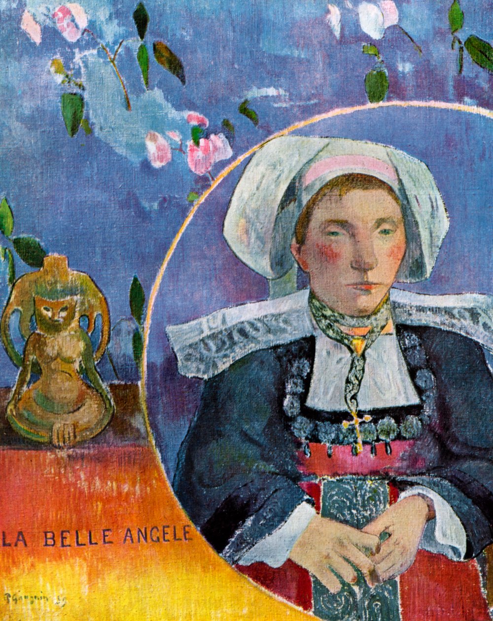 拉贝丽·安吉尔（La Belle Angele），1889年-1939年。 作者 保罗·高更