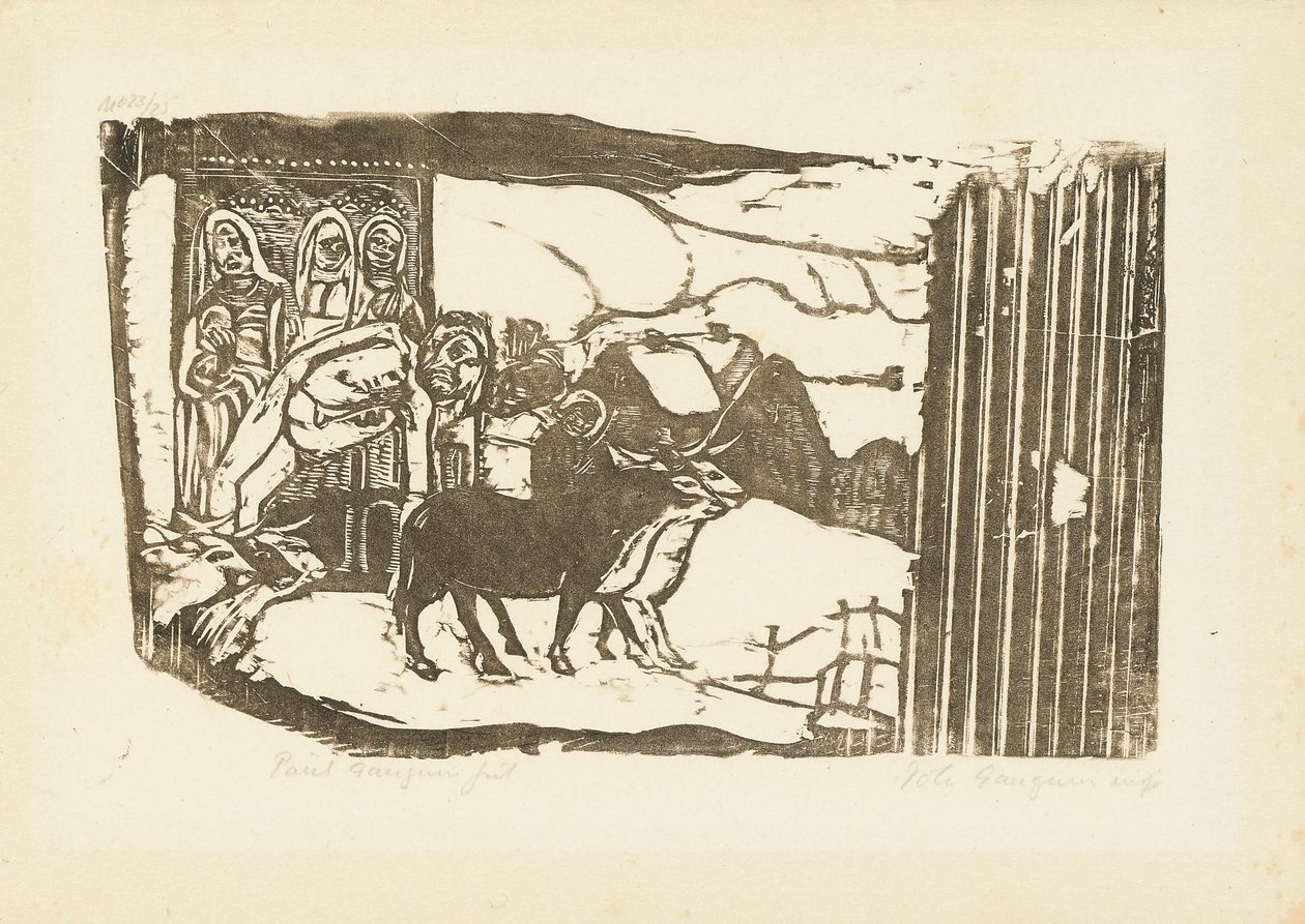布列塔尼各各斯，1898-99年 作者 保罗·高更
