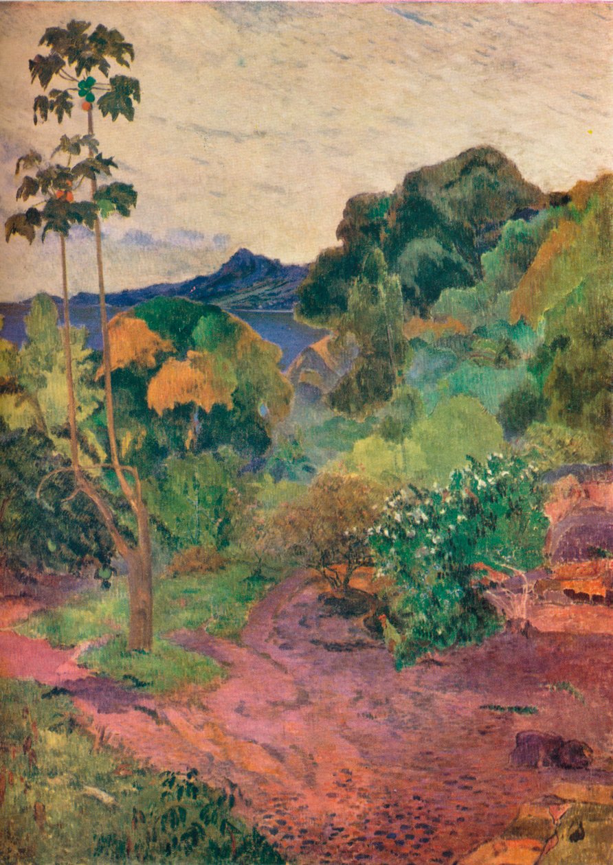 马提尼克岛风景，1887年 作者 保罗·高更
