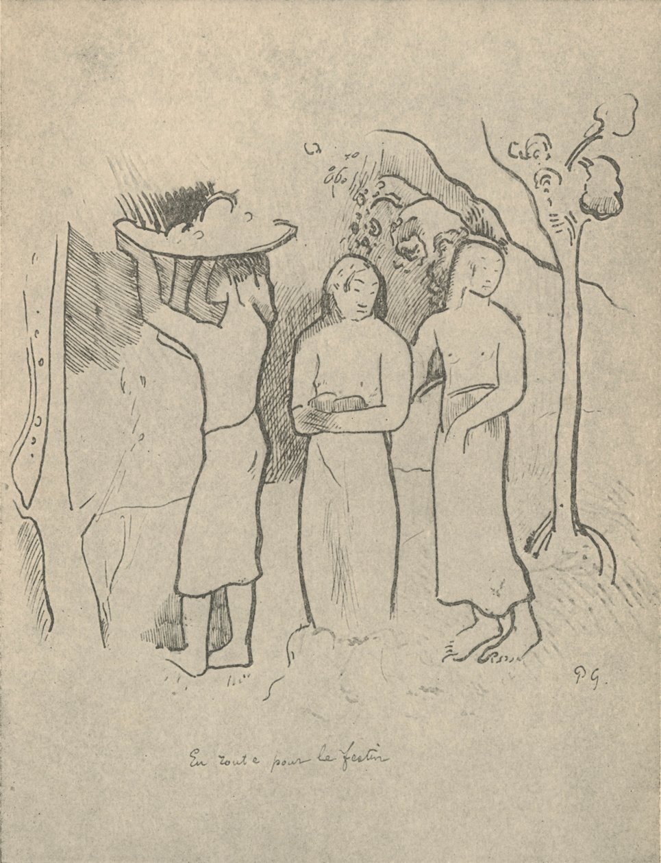 通往盛宴的路上，1936年 作者 保罗·高更