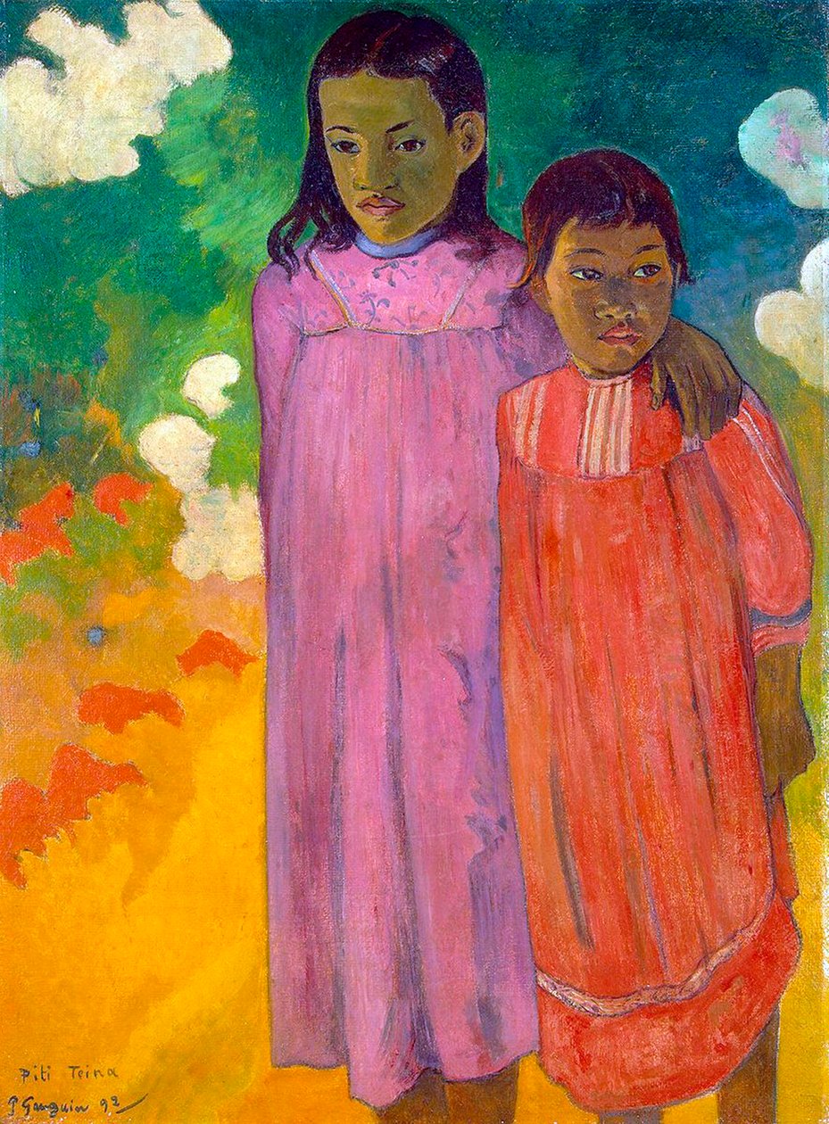 皮蒂·蒂娜（Piti Tiena），《两个姐妹》，1892年。 作者 保罗·高更