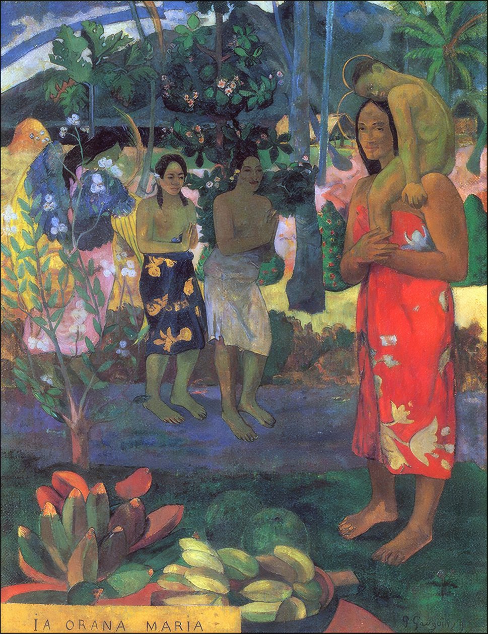 塔希提岛：Ia Orana Maria（圣母玛利亚） 1891年 作者 保罗·高更