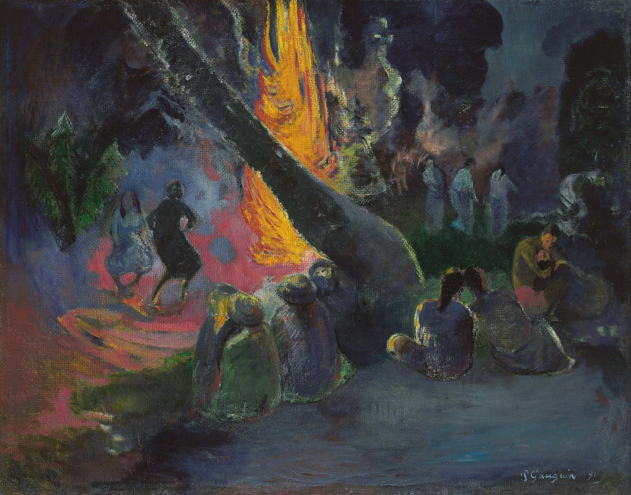 Upa upa The Fire Dance，1891年。 作者 保罗·高更