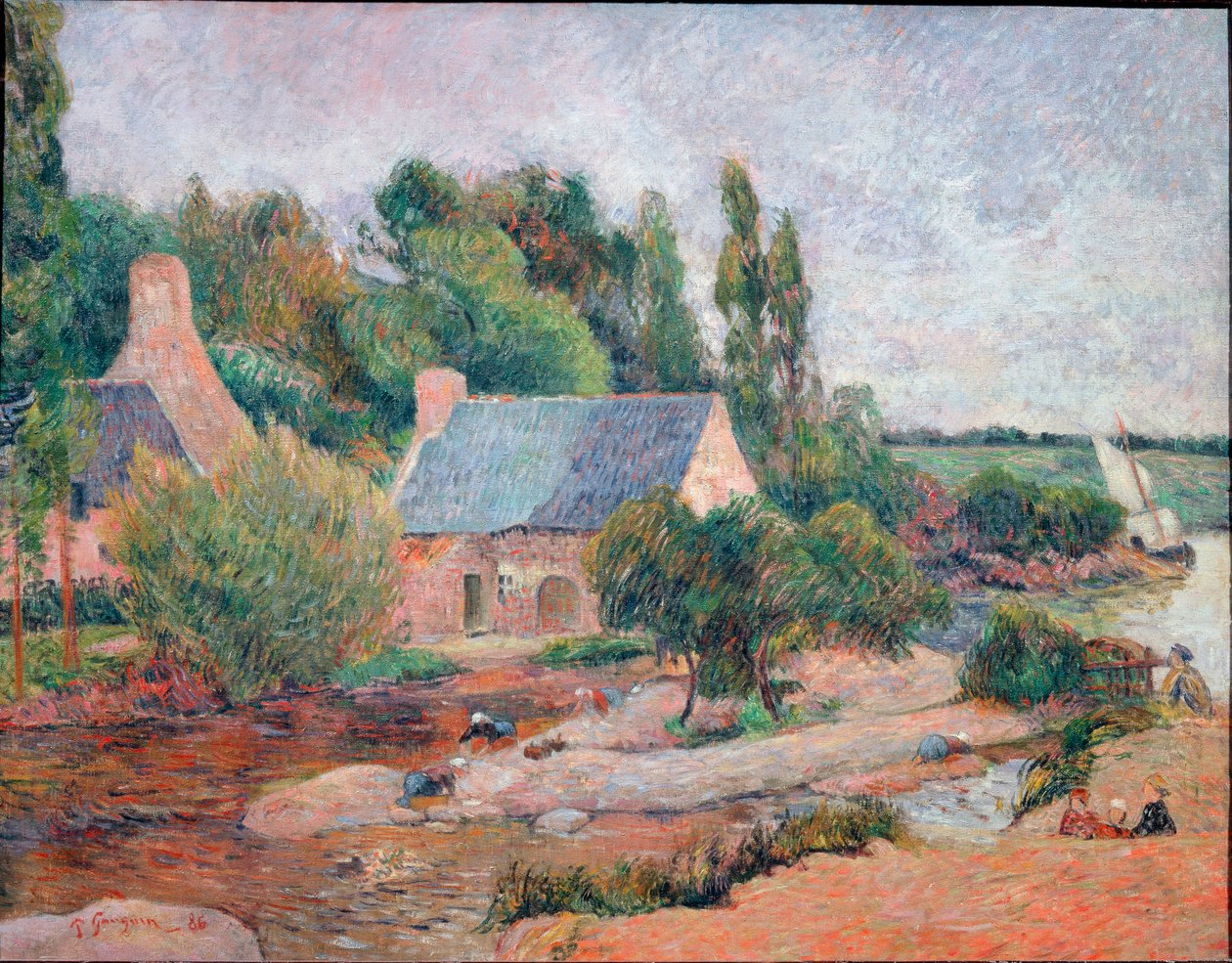 Pont-Aven 的洗衣妇 作者 保罗·高更