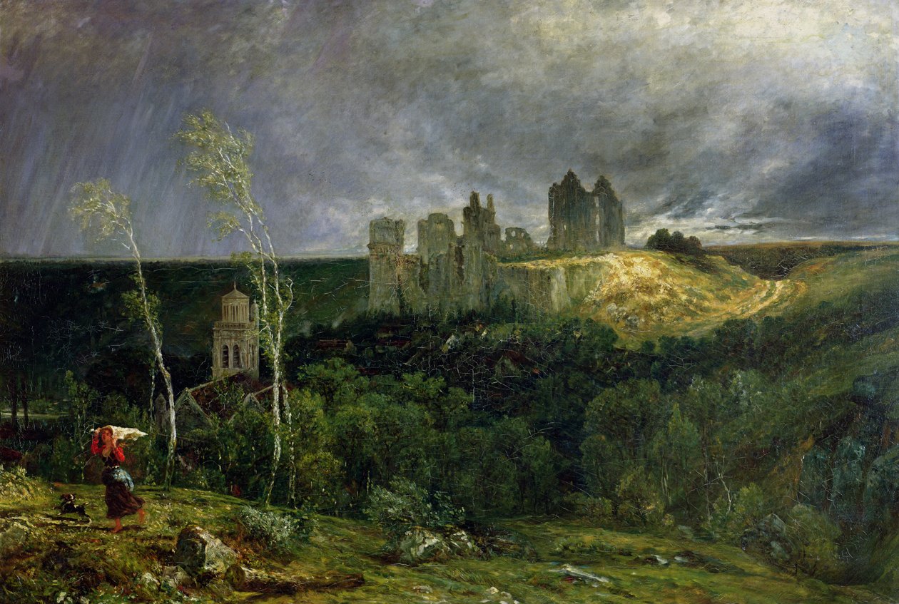 Chateau de Pierrefonds遗址，1861年 作者 保罗·休特