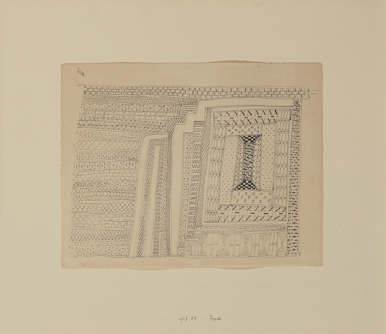 地毯凯利姆，1927年。 作者 保罗·克莱