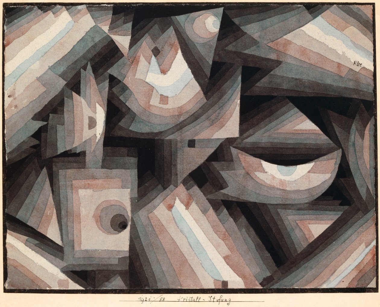 水晶分级，1921年。 作者 保罗·克莱