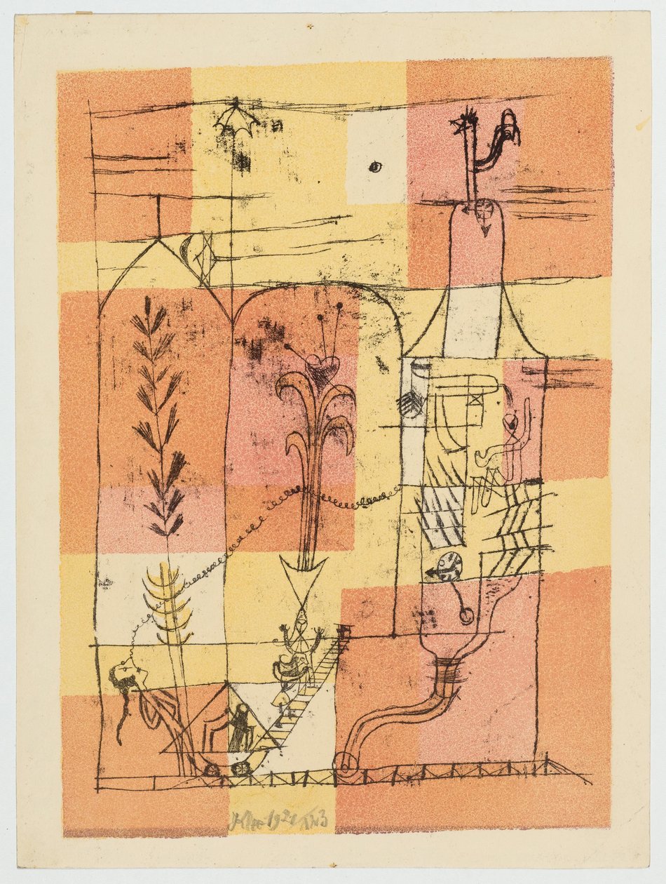 霍夫曼式场景，1921年。 作者 保罗·克莱