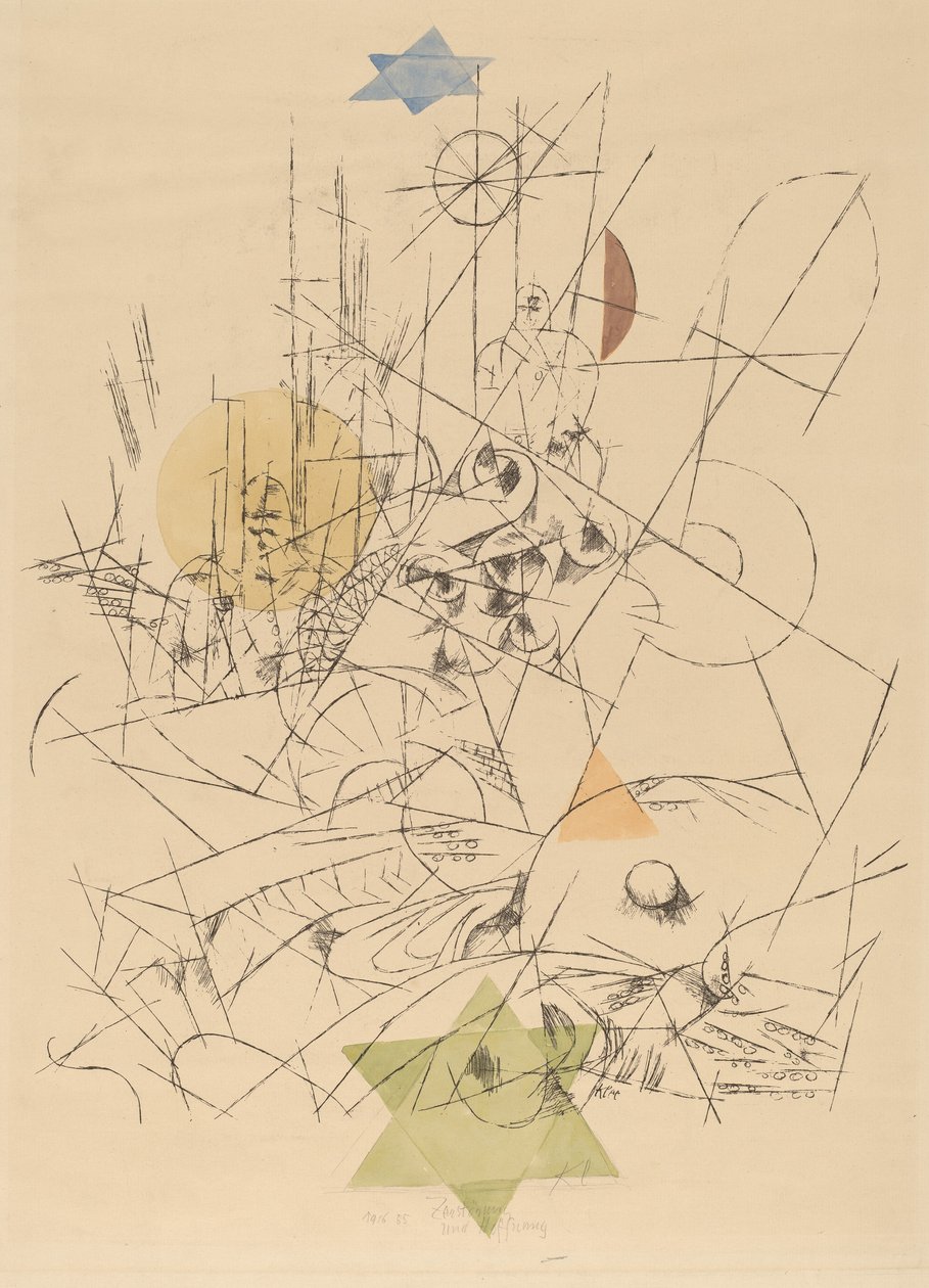 希望与毁灭 毁灭与希望，1916年。 作者 保罗·克莱