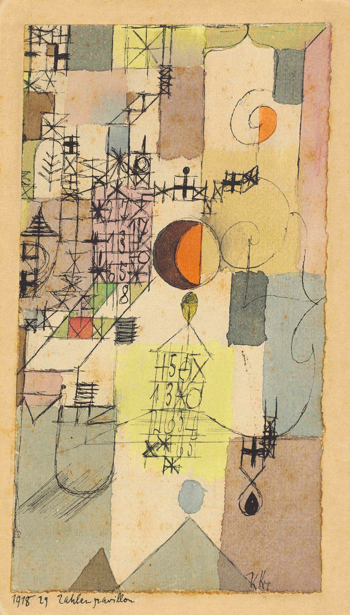 数字亭，1918年。 作者 保罗·克莱