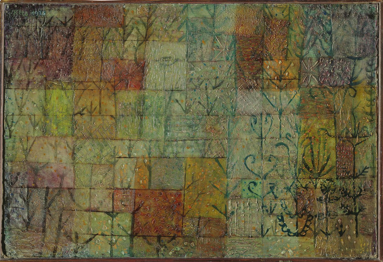 菜园，1925年。 作者 保罗·克莱