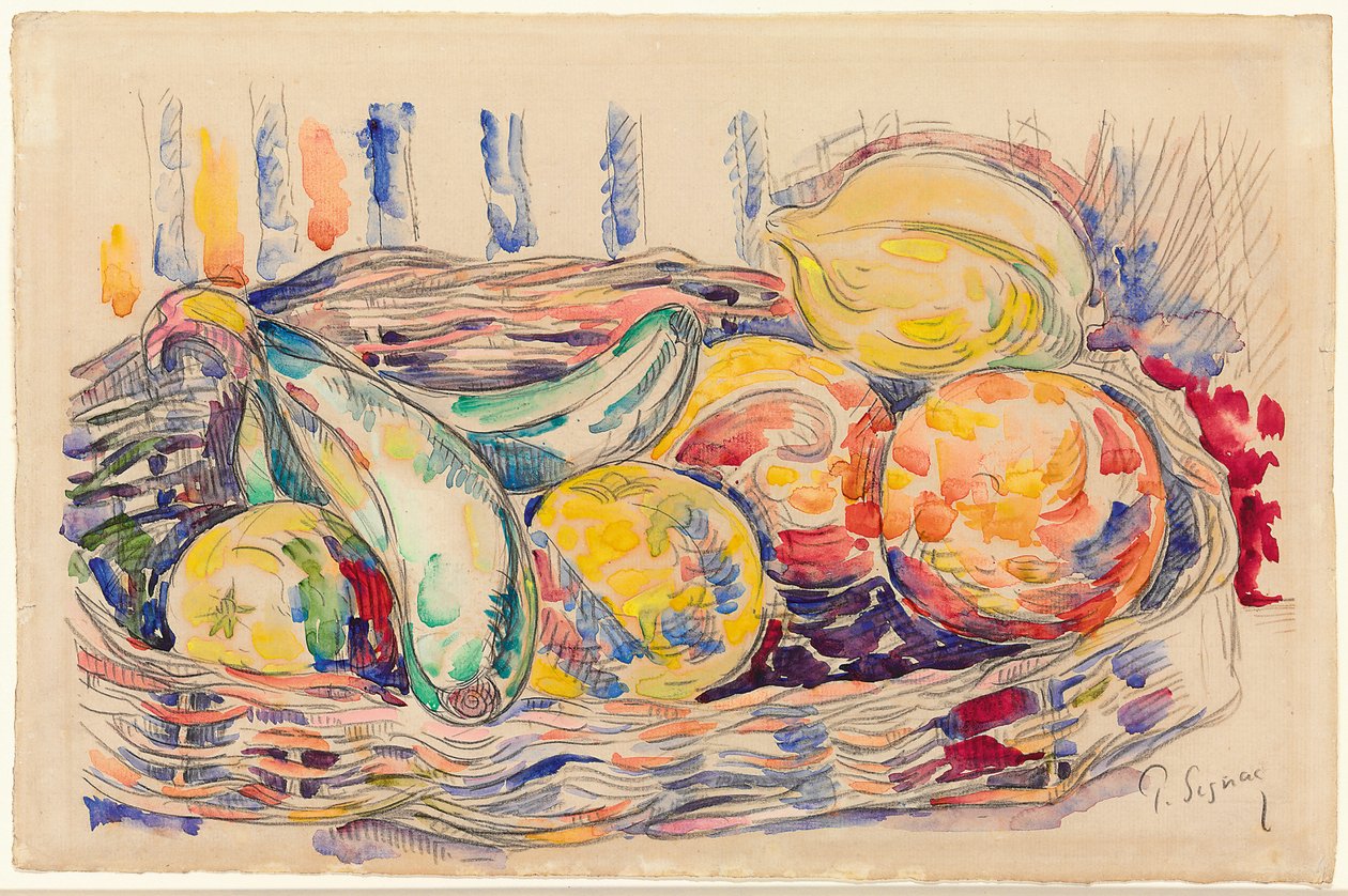 静物，约1918-1920年 作者 保罗·西尼亚克