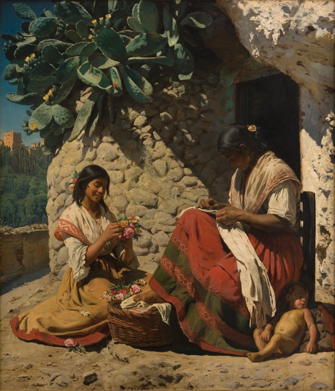 他们家外面的两个吉普赛女人 作者 Peder Severin Krøyer
