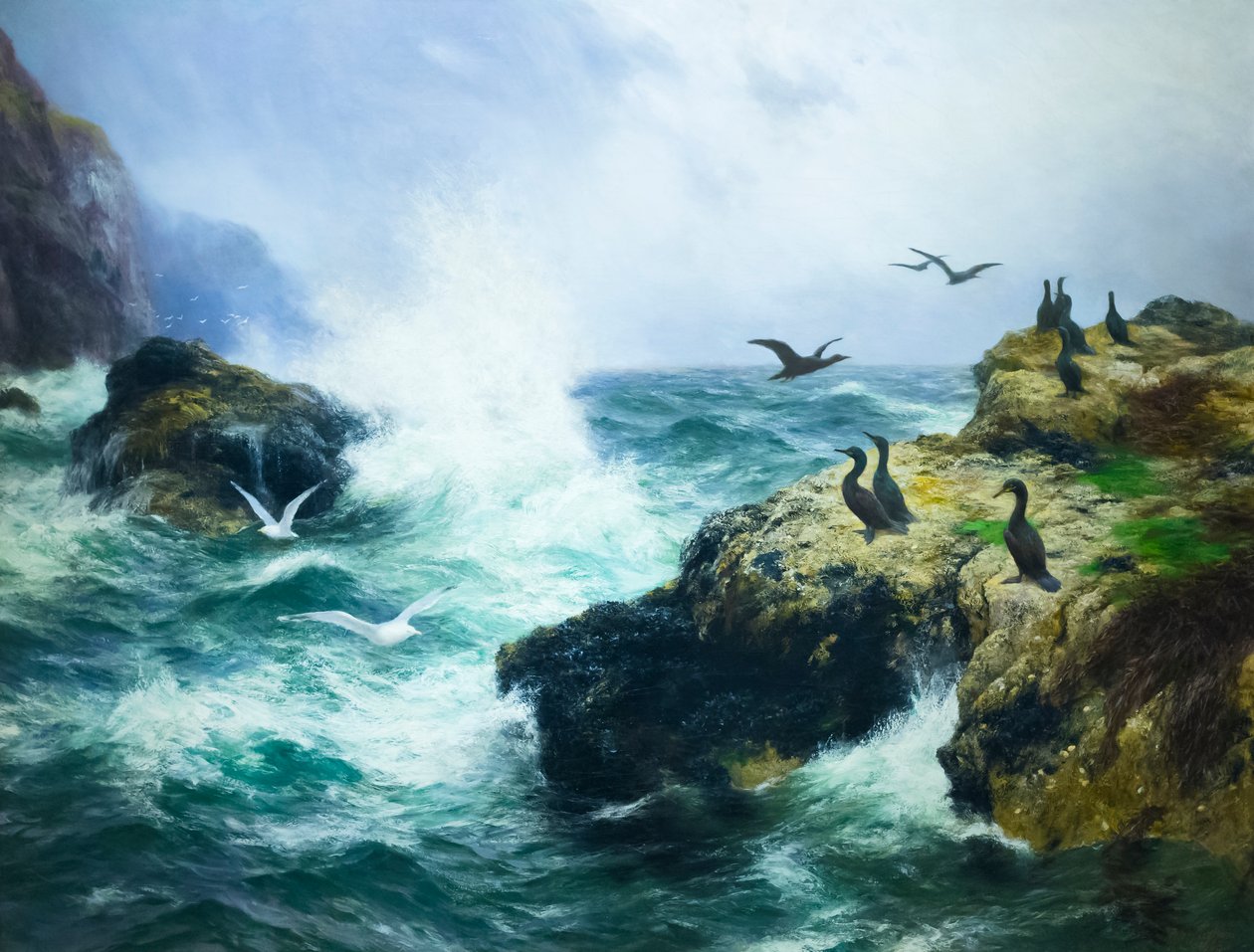 岩石海岸（布面油画） 作者 彼得·格雷厄姆