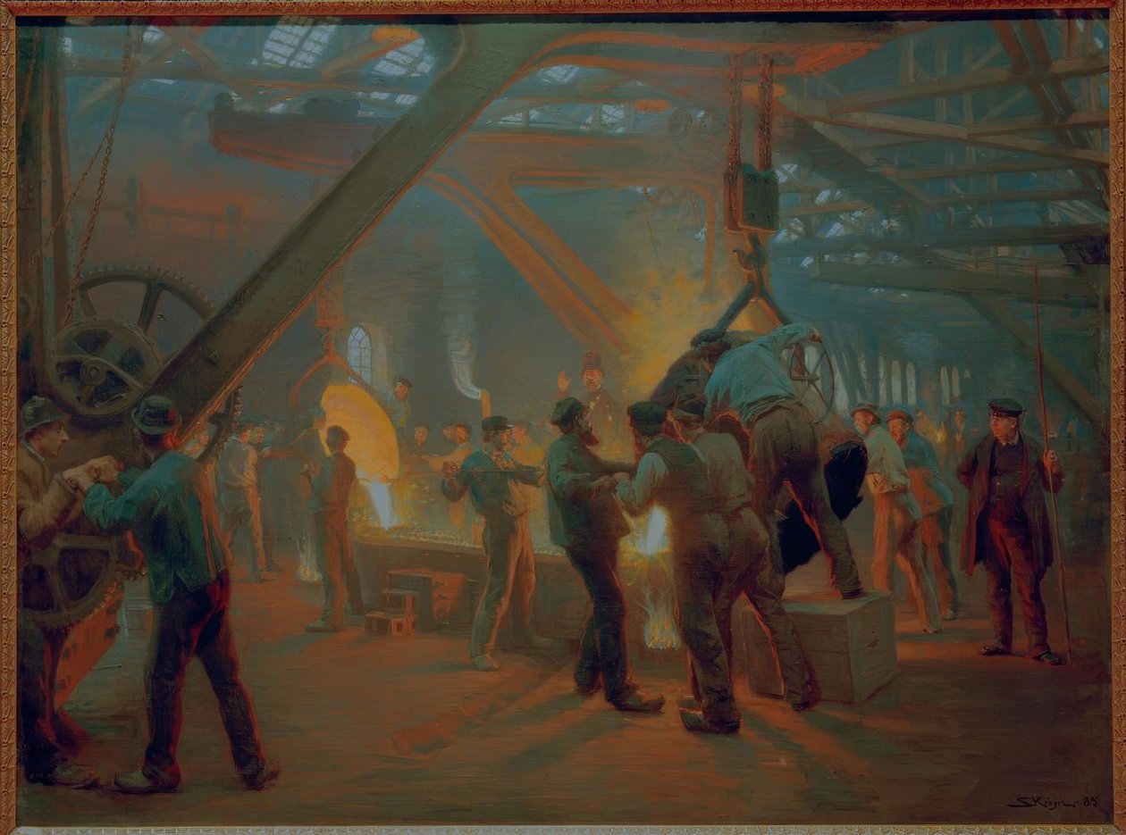 在Burmeister＆Wain的铸铁厂 作者 Peder Severin Krøyer