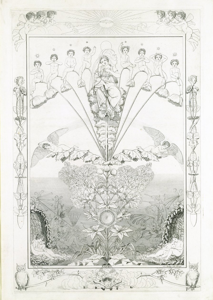 晚上，1805年 作者 菲利普·奥托·朗格
