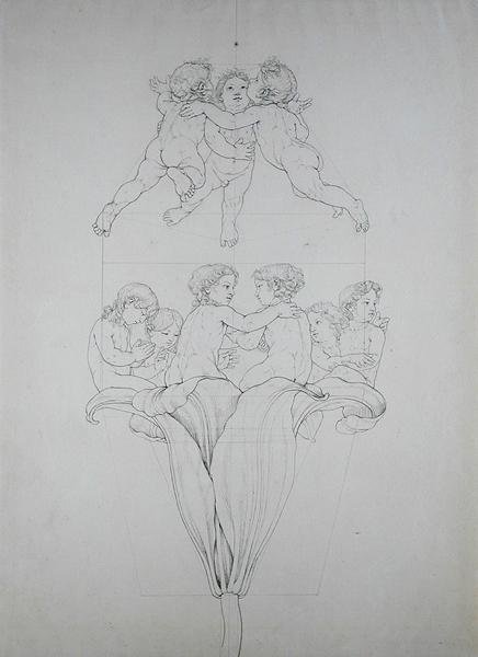 Light Lily，1809年的早晨研究（墨水在纸上） 作者 菲利普·奥托·朗格