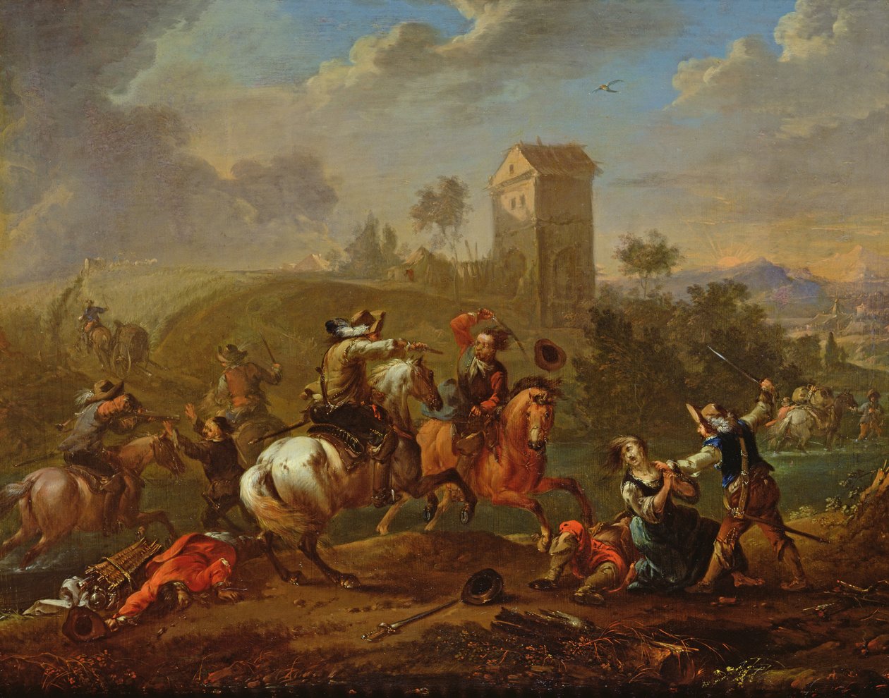 土匪场景 作者 飞利浦Wouwerman