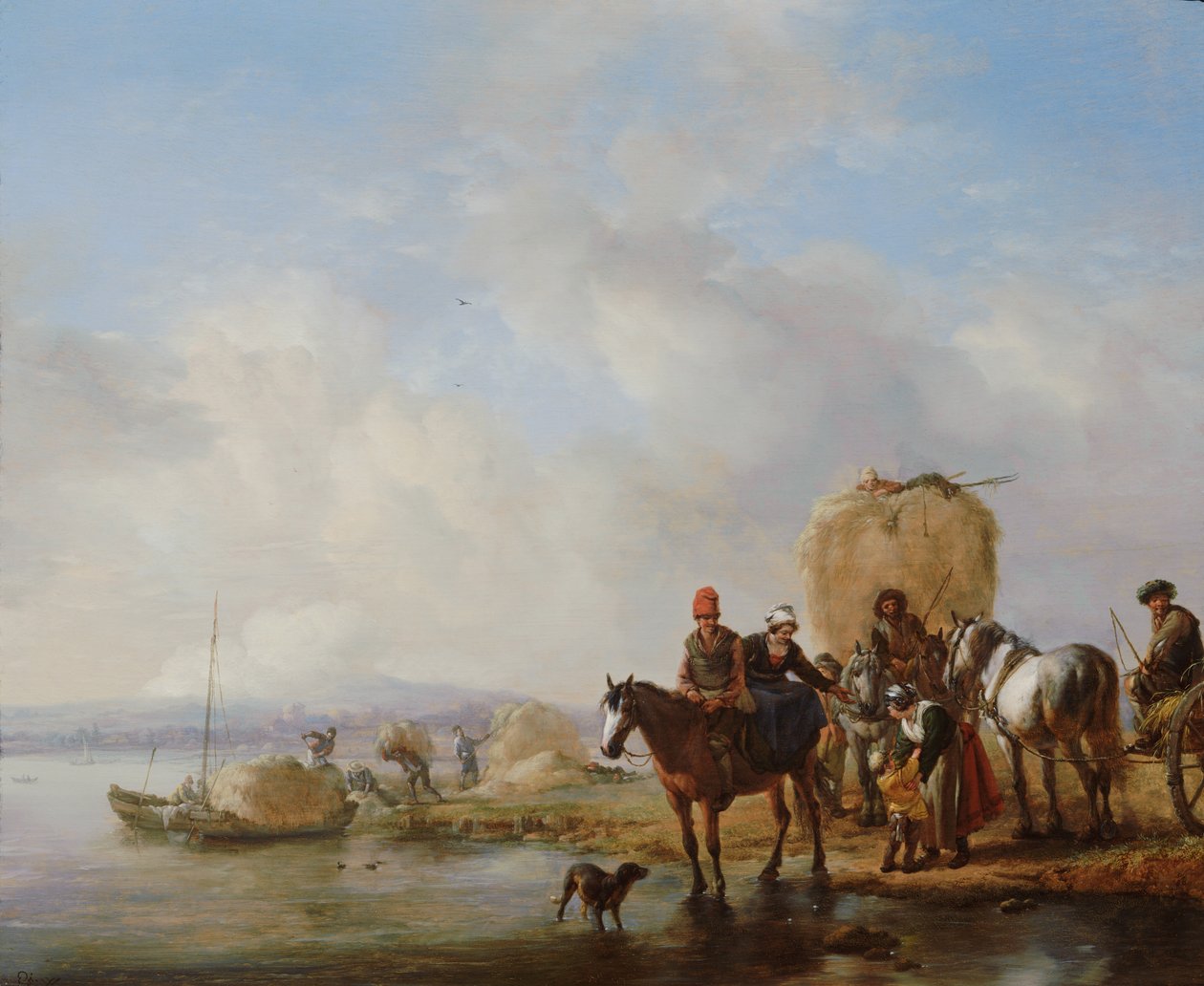 约1650年后的干草车 作者 飞利浦Wouwerman