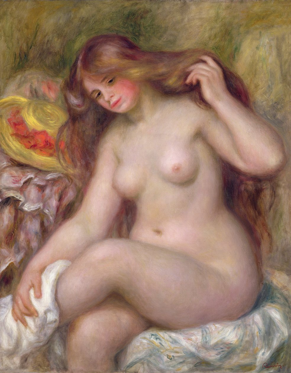 Bather，c.1903 作者 皮埃尔·奥古斯特·雷诺阿