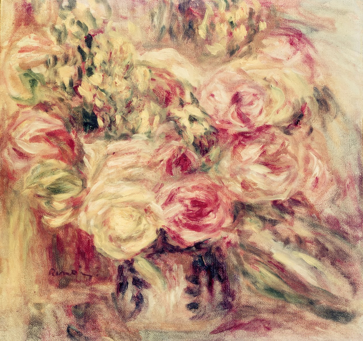 玫瑰花束 作者 皮埃尔·奥古斯特·雷诺阿