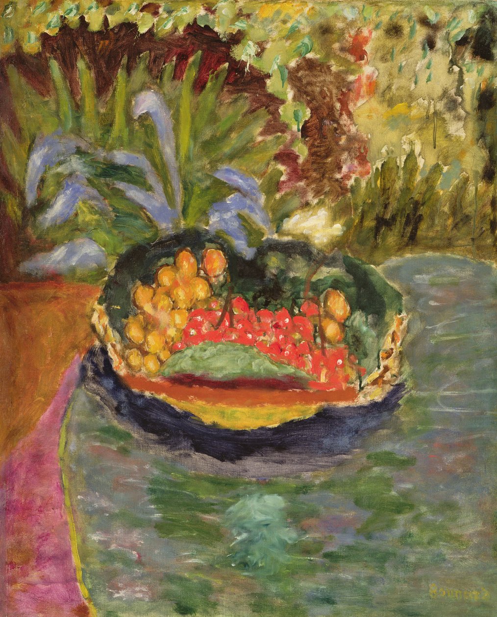 静物与水果，c.1943-44 作者 皮埃尔·邦纳德