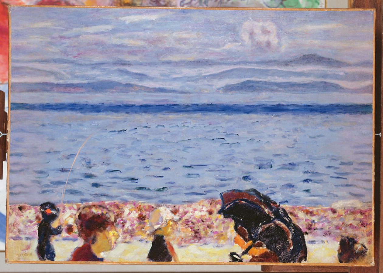 海滩，蓝海，c.1930 作者 皮埃尔·邦纳德