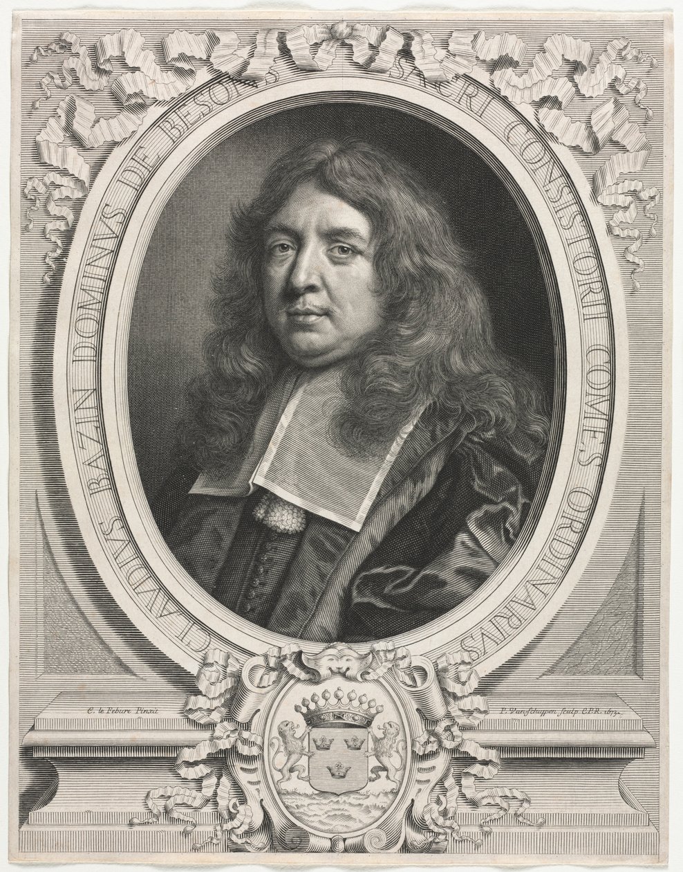 巴赞·德·贝森斯（Bazin de Besons），克洛德（Claude），1673年。 作者 皮埃尔·路易斯·范·舒本