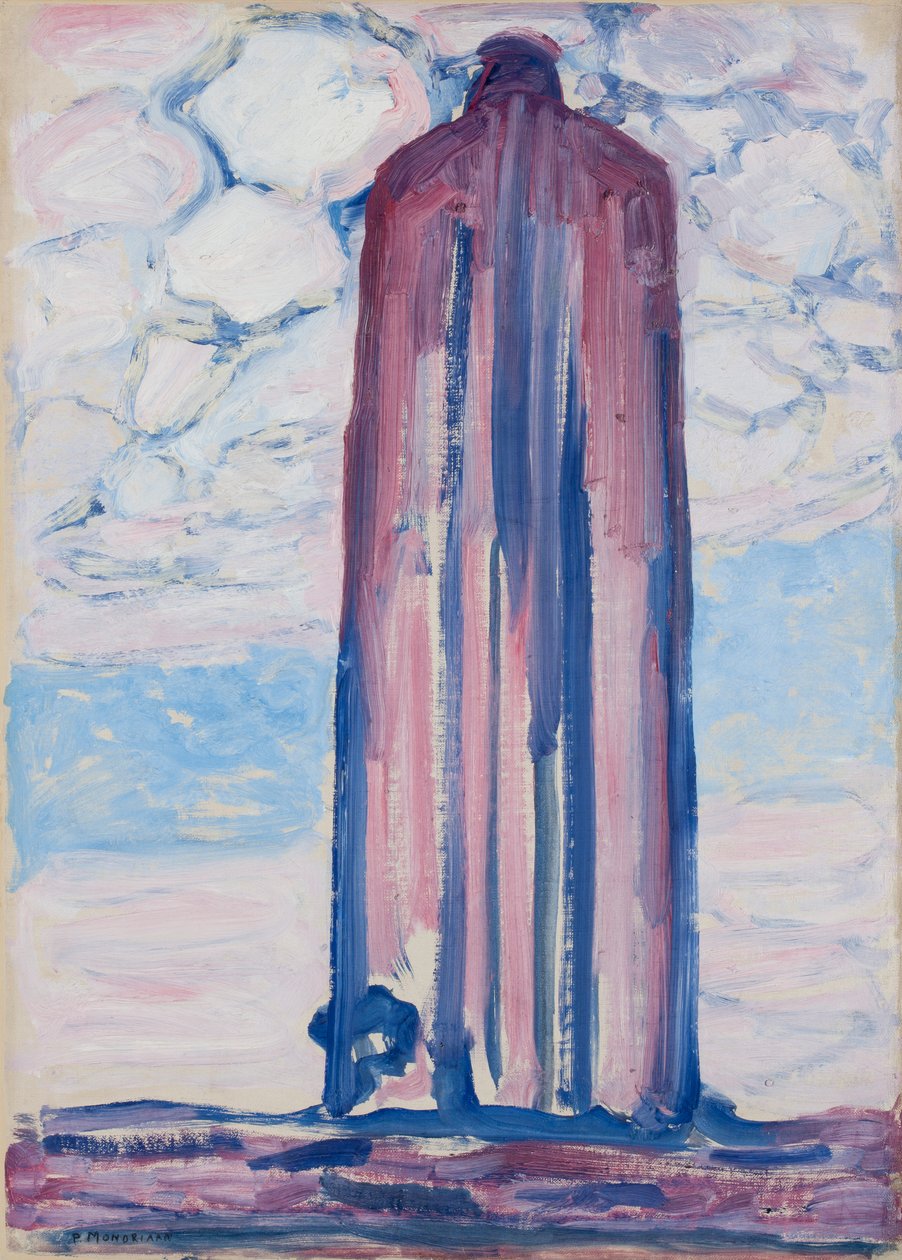 韦斯特卡佩勒灯塔，1908年。 作者 彼得·蒙德里安