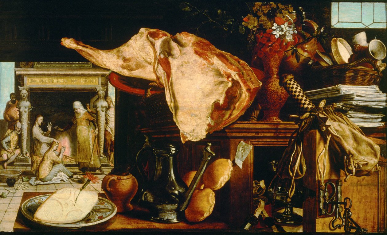 基督与玛丽和玛莎 作者 彼得·埃森（Pieter Aertsen）