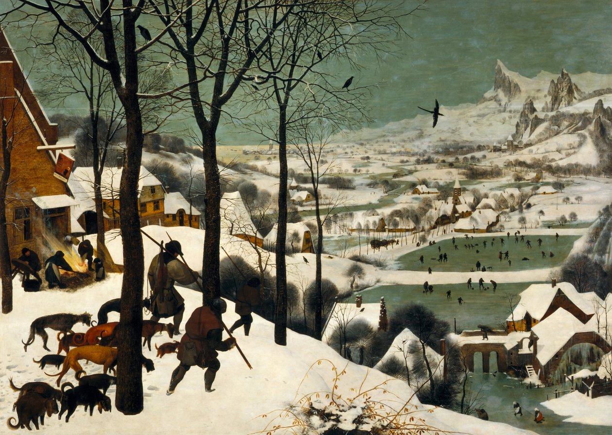 每月周期，场景：冬天的猎人 作者 彼得·布鲁格（Pieter Bruegel）