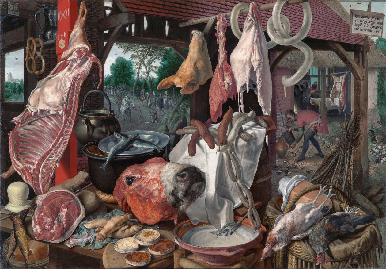 飞往埃及的肉店 作者 彼得·埃森（Pieter Aertsen）