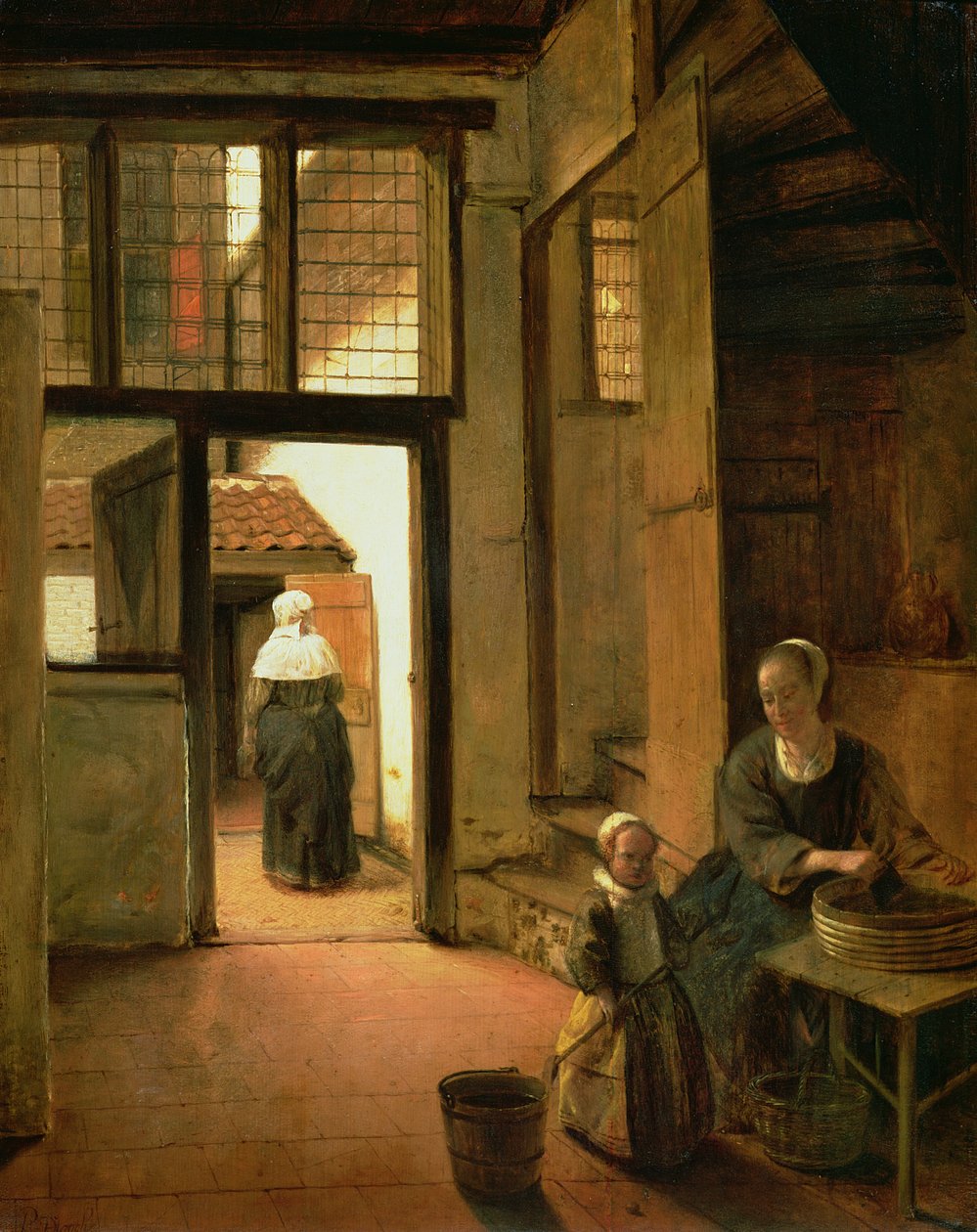 荷兰议院的内部 作者 彼得·霍克（Pieter de Hooch）