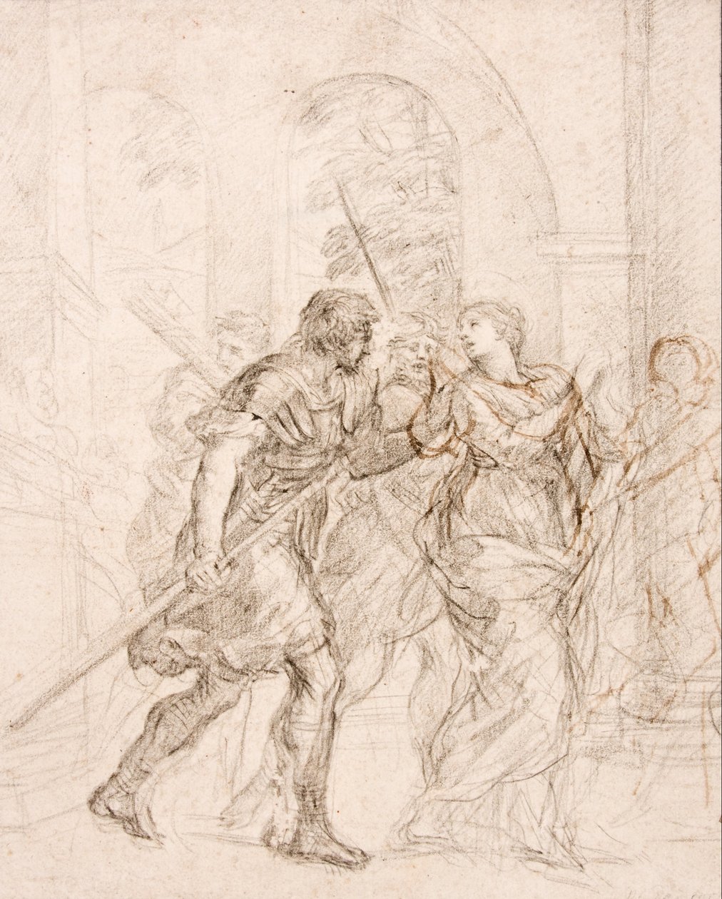圣（玛蒂娜）被带到她的殉难 作者 Pietro da Cortona
