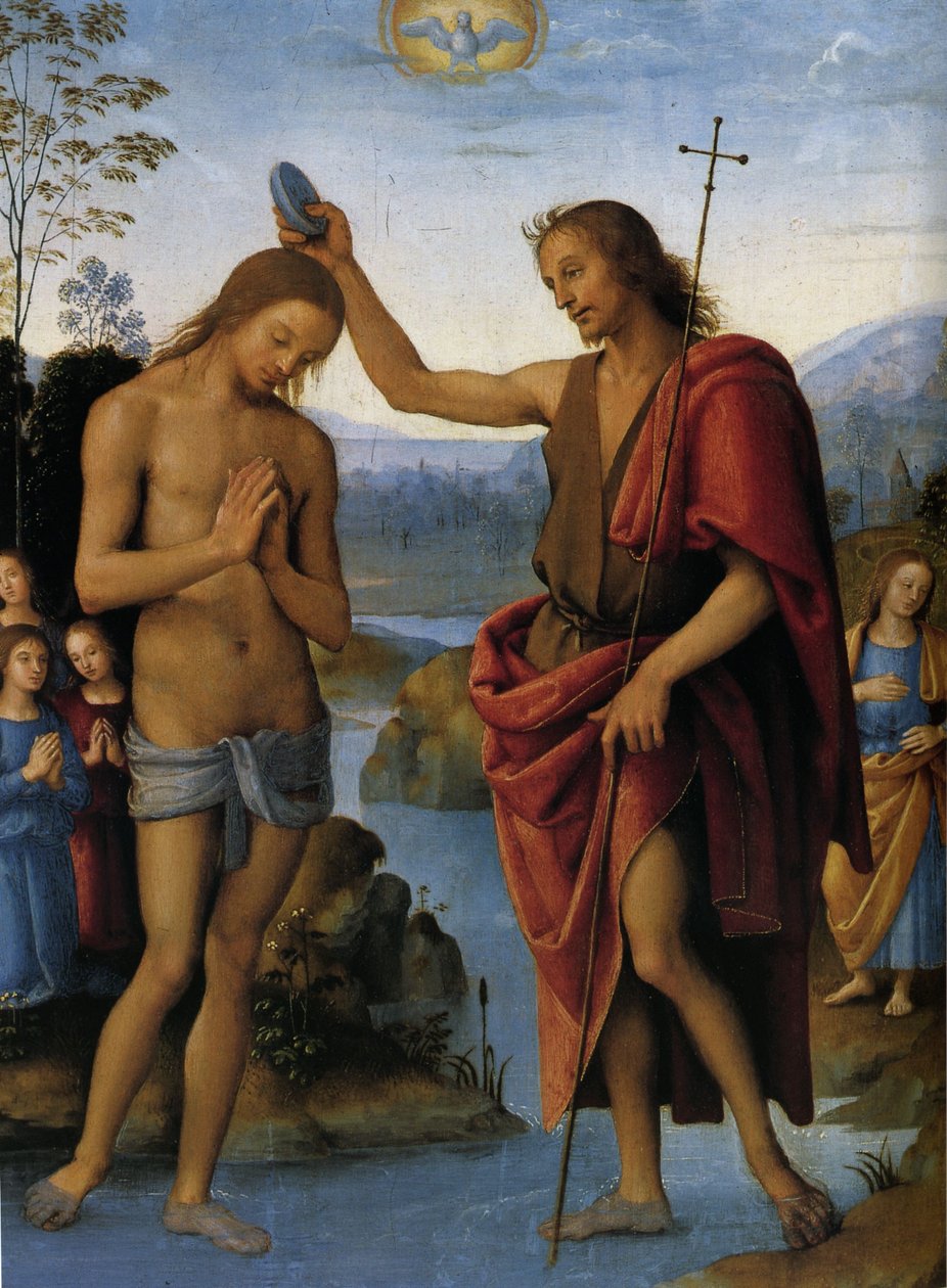 基督的洗礼 作者 彼得罗·佩鲁吉诺（Pietro Perugino）
