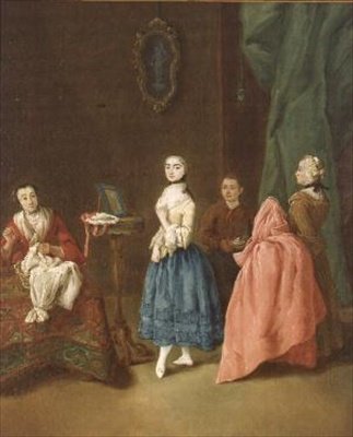在裁缝店的女士 作者 彼得·隆吉（Pietro Longhi）