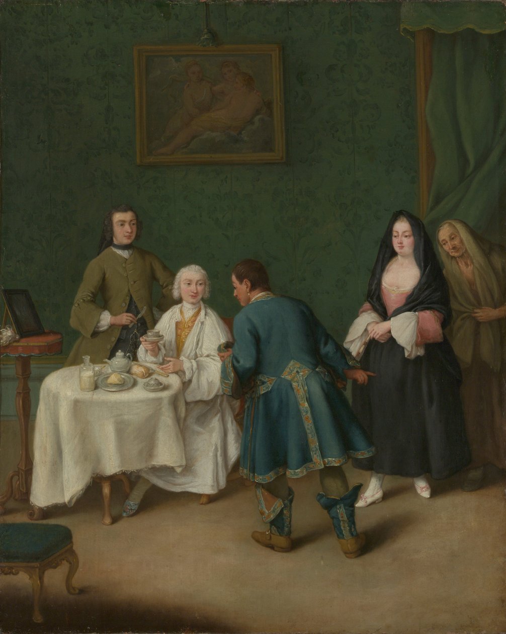 诱惑，1746年。 作者 彼得·隆吉（Pietro Longhi）
