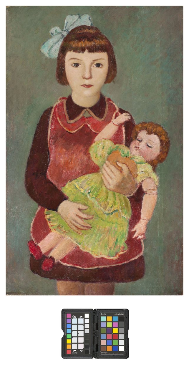 有玩偶的女孩，1928年 作者 彼得罗·马鲁西格