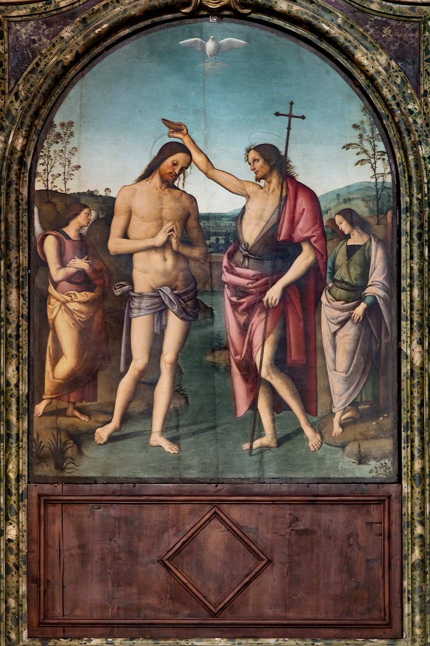基督的洗礼 作者 彼得罗·佩鲁吉诺（Pietro Perugino）