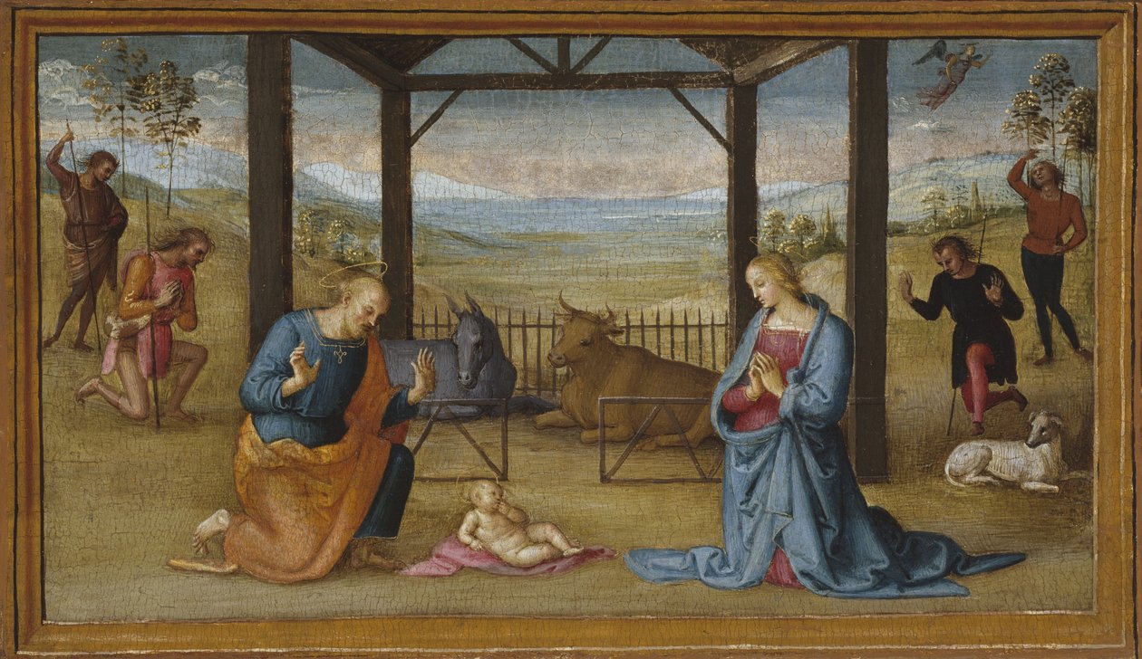 耶稣诞生，1500-05 作者 彼得罗·佩鲁吉诺（Pietro Perugino）
