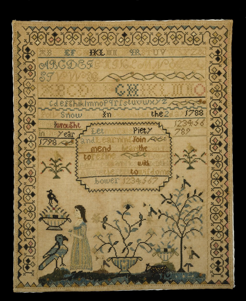 采样器，1798（丝绸亚麻布） 作者 波莉·雪诺