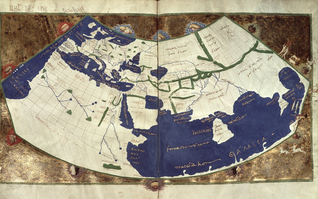 来自&39;Geographia&39;的已知世界地图 作者 托勒密