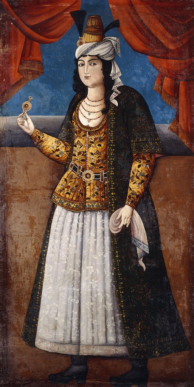 一位女士的画像，c。 1850年 作者 卡贾尔学校