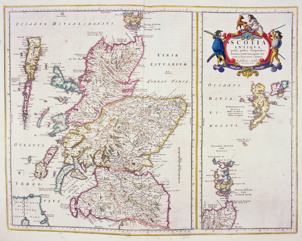 苏格兰地图，c.1700 作者 戈登