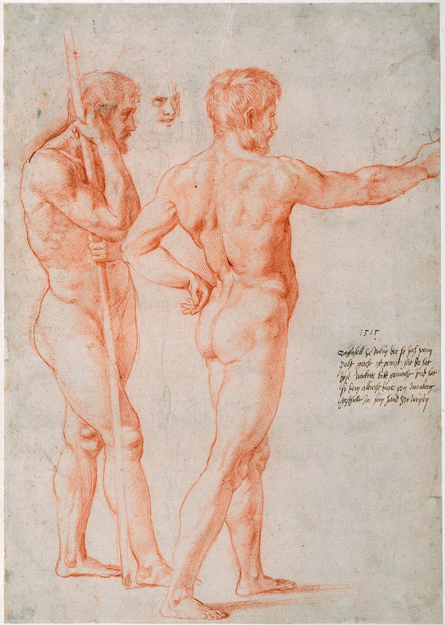 两次裸体研究，1515年 作者 拉斐尔（Raffaello Sanzio Raphael）
