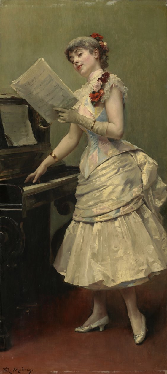 歌手，约1880年 作者 Raimundo de Madrazo y Garreta