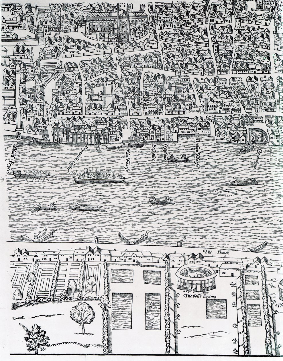 伦敦计划，1560-70 作者 拉尔夫·阿加斯（Ralph Agas）