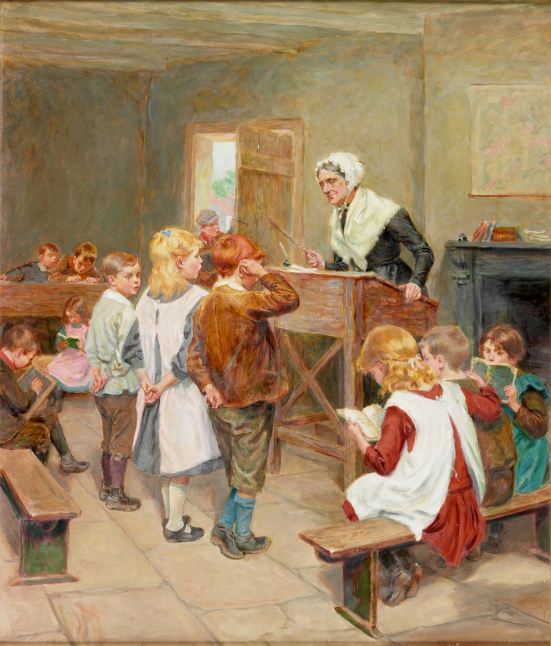 乡村学校，1912年 作者 拉尔夫·赫德利