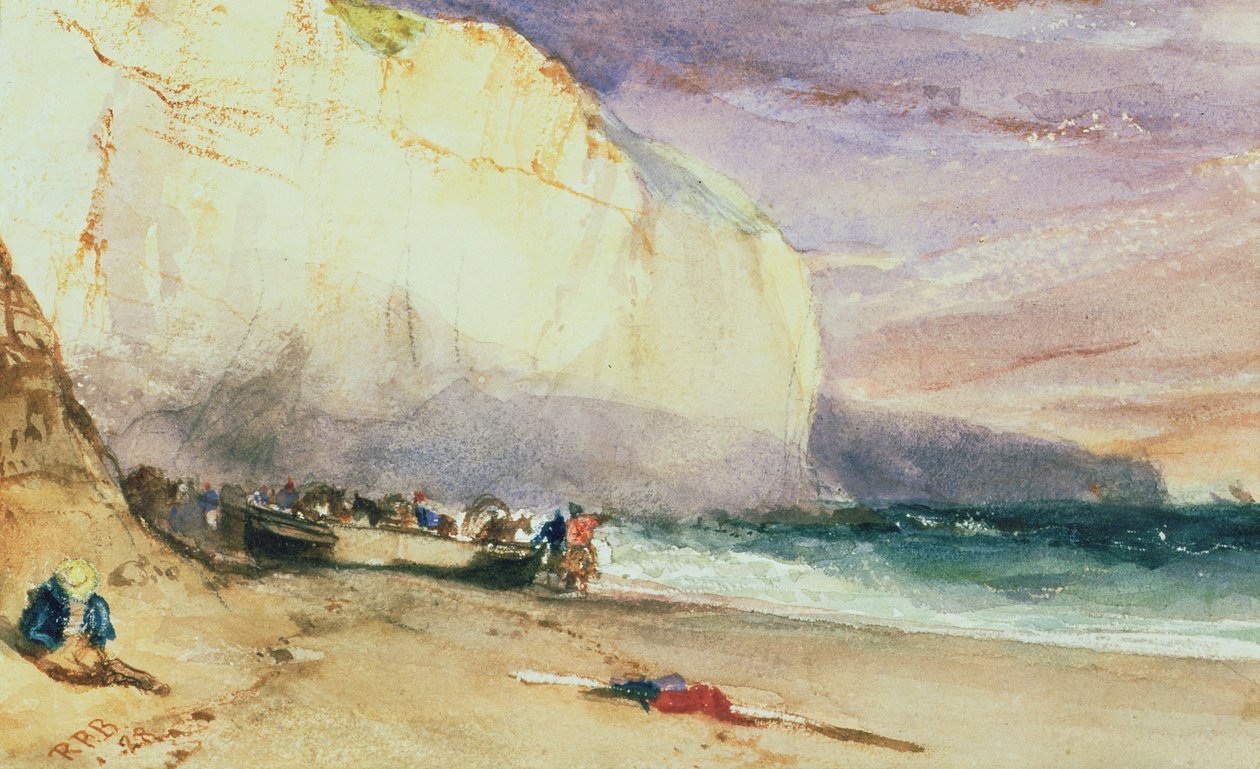 The Undercliff，1828 作者 理查德·帕克斯·博宁顿